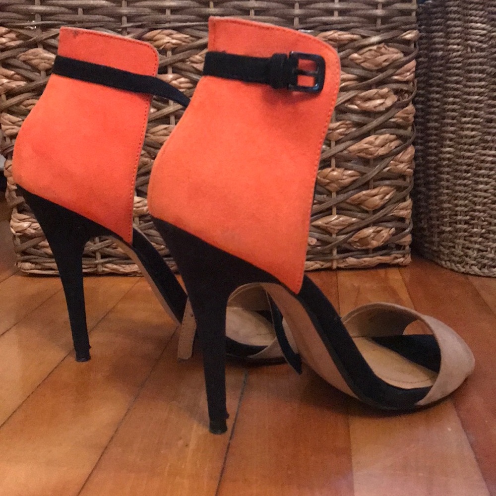 Zara color block heels